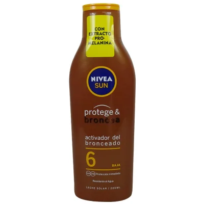 Nivea Sun solar cream 200 ml. Protection 6 protects & tans.