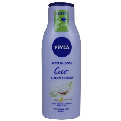 Nivea oil in lotion 400 ml. Cocoa & monoi oil.