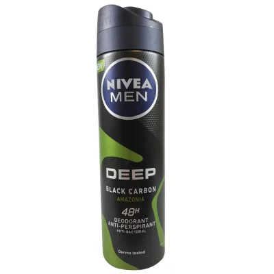Nivea deodorant spray 150 ml. Men deep black carbon amazonia.