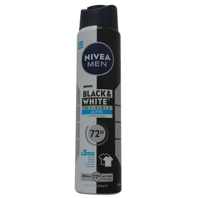 Nivea deodorant spray 250 ml. Men Invisible black & white active.