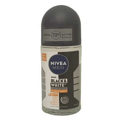 Nivea deodorant roll-on 50 ml. Men black & white invisible ultimate impact.