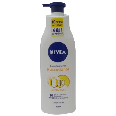 Nivea body milk 400 ml. Q10 Moisturizer with dispenser normal skin.