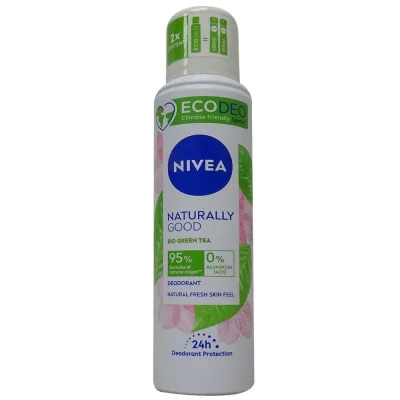 Nivea deodorant spray 125 ml. Naturally Good green tea.