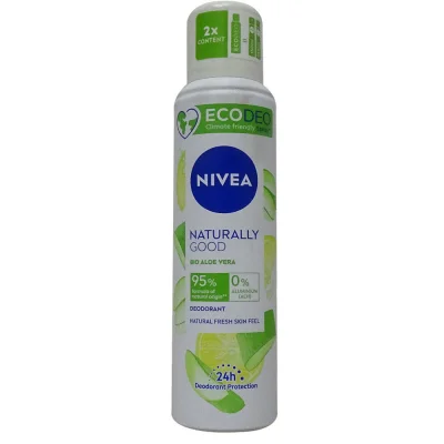 Nivea deodorant spray 125 ml. Naturally Good aloe vera.