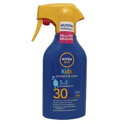 Nivea Sun solar milk 270 ml. Kids Protection 30 sensitive protects & care.