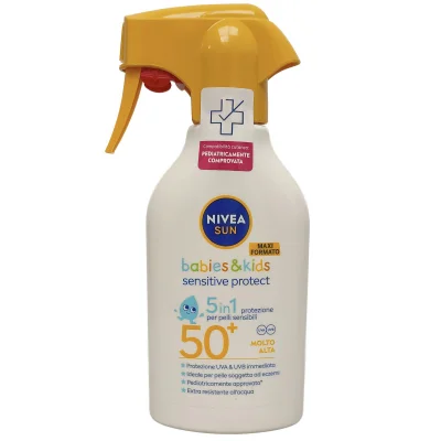 Nivea Sun solar milk spray 270 ml. Kids 50+ sensitive & protect.