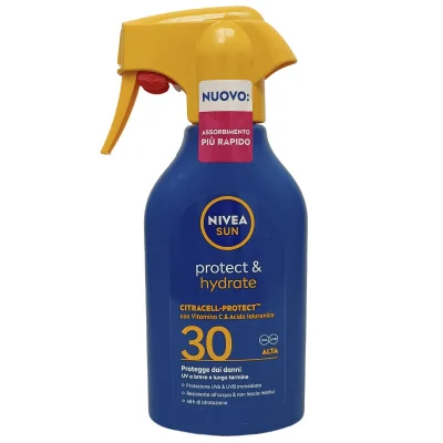 Nivea Sun solar milk spray 270 ml. Protection 30 With Vitamin C and Hyaluronic Acid
