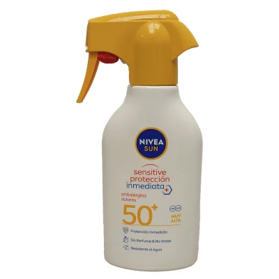 Nivea Sun solar milk spray 270 ml. Protection 50+ sensitive & protect.