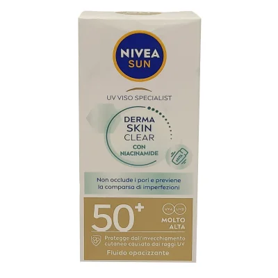 Nivea Sun solar cream 40 ml. Protection 50+ con niacinamide skin clear.