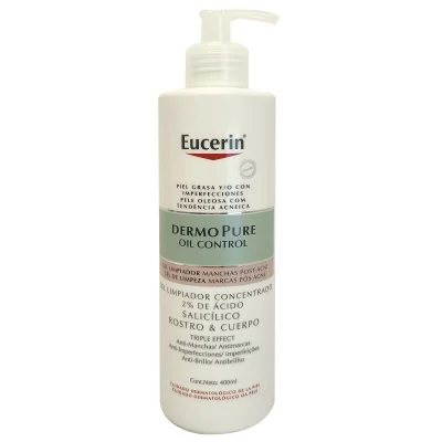 Eucerin dermopure 400 ml. Post-acne cleansing gel.