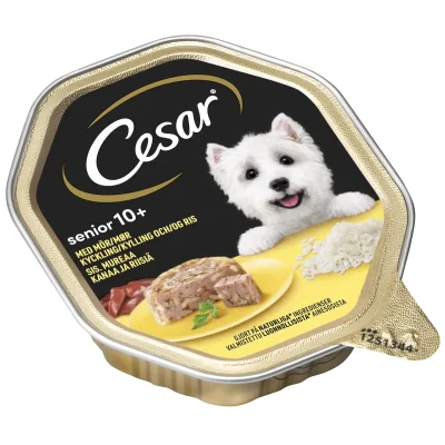 Schale 150g Senior 10+ mit zartem Huhn und Reis in Gelee