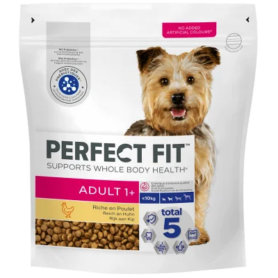 Frischbeutel 100g 4 Pack Perfekt Fit Dog Trocken 1,4kg Adult 1+ Reich an Huhn