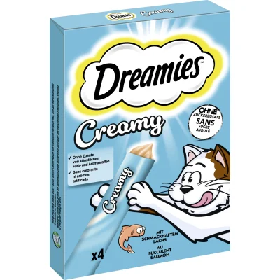 Dreamies Snacks Creamy Snack mit Lachs
