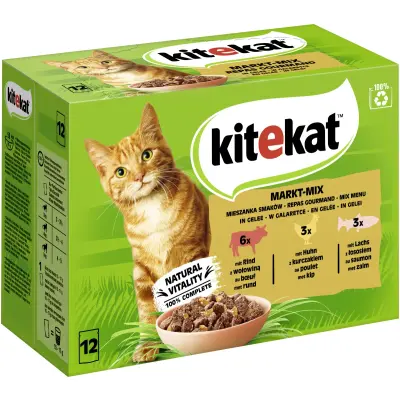 Kitekat Market Mix in Jelly Pouches 12x85g