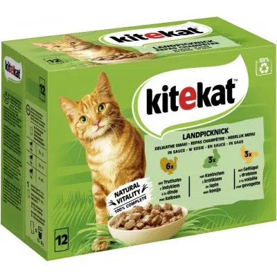 Kitekat Wet Cat Food Country Picnic in Sauce 12x85g