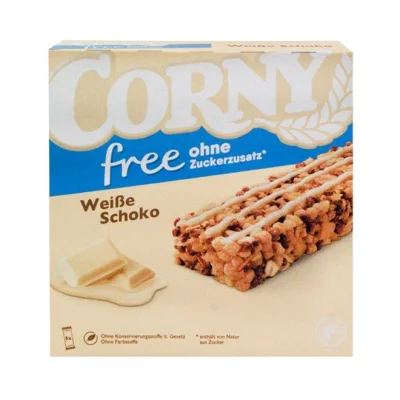 CORNY bars sugar free 6X20g - White Chocolate