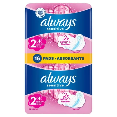 Always Sensitive Ultra Super Plus Duo 16 Count
