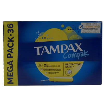 Tampax compak 36 u. Regular.