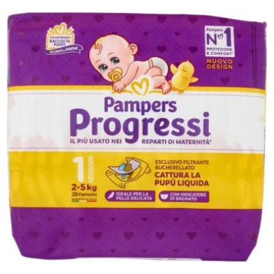 Pampers Progressi New Born Taglia 1 (Kg.2-5) 28 Pannolini