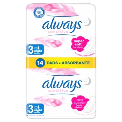 Always Ultra Sensitive Night Duo 14 Pads