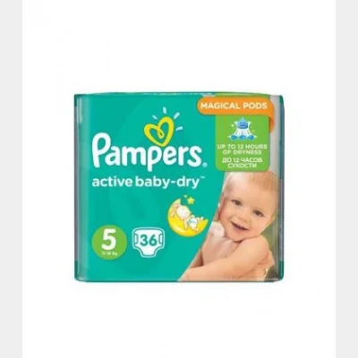 PAMPERS ACTIVE BABY DRY Νο5 11-18kg 36T X 3