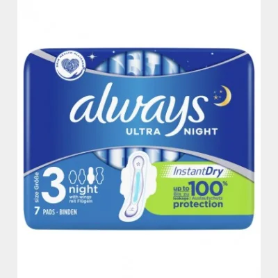 ALWAYS SANITARY NAPKINS ULTRA NIGHT 7T X 20