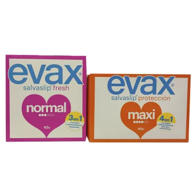 Evax salvaslip mixed box 16 u. regular + 9 maxi.