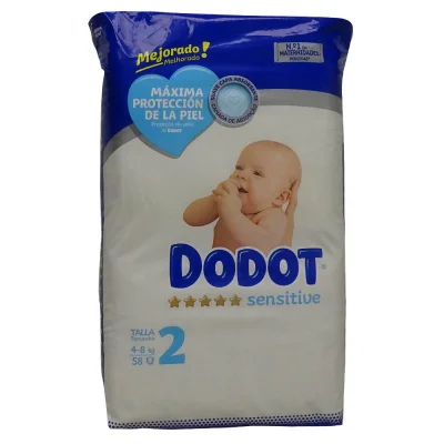 Dodot diaper 58 u. 4-8 kg. Size 2. Sensitive.