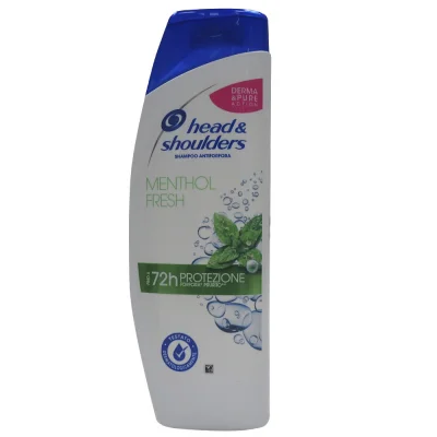 H&S shampoo 400 ml. Anti-dandruff menthol fresh.