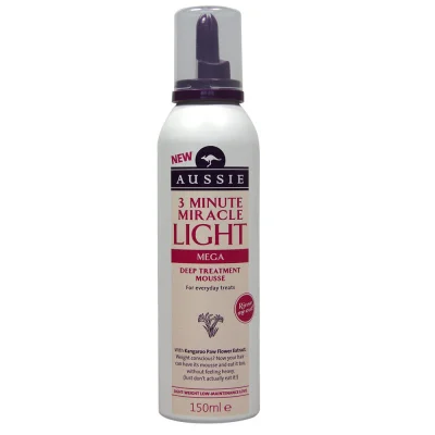 Aussie 3 Minute 150 ml. Miracle Light foam.