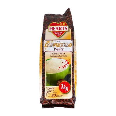HEARTS 1KG CAPPUCCINO - WHITE /10