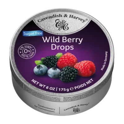 Cavendish & Harvey Wild Berry Drops Sugar Free 175g
