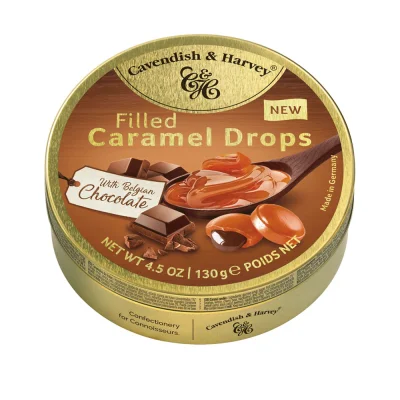 Cavendish & Harvey Caramel Drops Filled with Belgian Chocolate 130g
