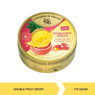 Cavendish & Harvey Duo Fruit Drops Grapefruit Filled Pineapple 175g