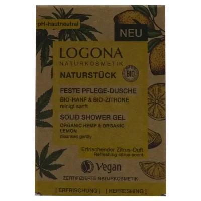 Logona solid shower gel 90 gr. Hemp & lemon.