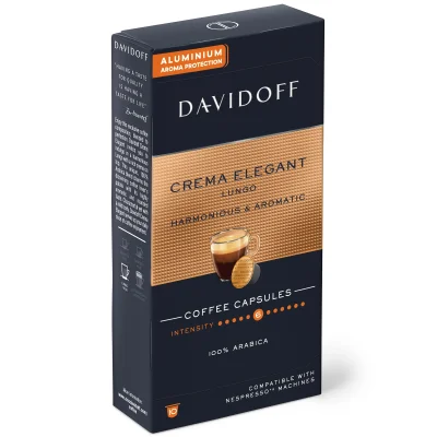 Davidoff 10CAPS. (55G) NESPRESSO CREMA ELEGANTE LUNGO /10