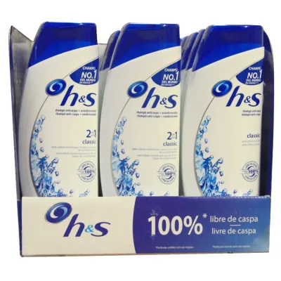 H&S shampoo 18 u. Anti-dandruff display classic 2 in 1.