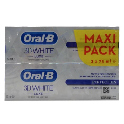Oral B toothpaste 2X75 ml. 3D White luxe perfection.