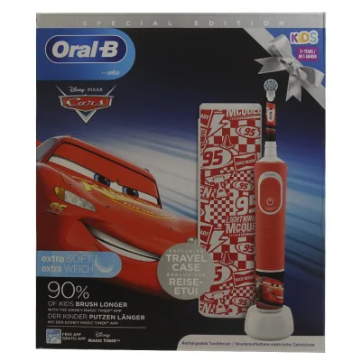 Oral B electric tothbrush refill 1 u. Vitality Cars + travel case.