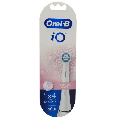 Oral B electric toothbrush refill 4 u. Gentle care white.