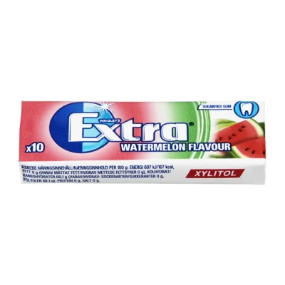 Extra Watermelon Flavour Sugarfree Chewing Gum 10 Pieces