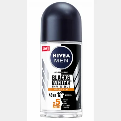 Nivea Men Black & White Invisible Strong Effect Men Roll-On 50 ml