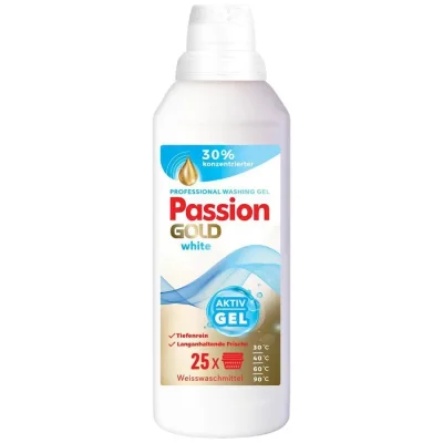 Passion Gold Washing Gel White 1l 25 Washes
