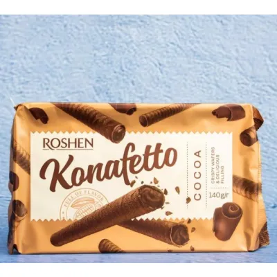 Roshen Konafetto Wafer Roll Cocoa 140