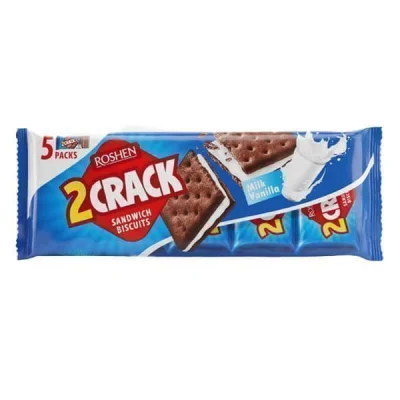 ROSHEN 2 CRACK BISCUITS190gr MILK VANILLA FILLING