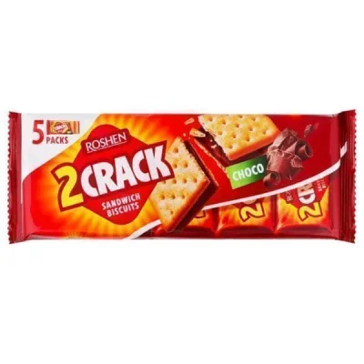 ROSHEN 2 CRACK BISCUITS190gr CHOCO FILLING