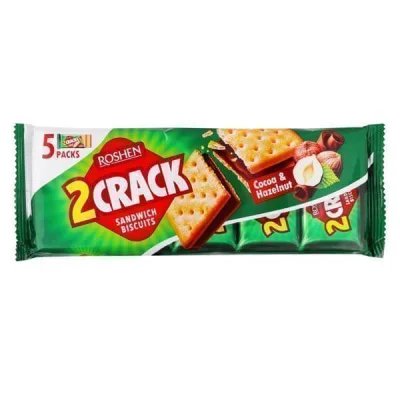 ROSHEN 2 CRACK BISCUITS190gr COCOA NUT FILLING
