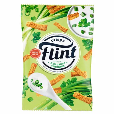 FLINT WHEAT EYE CRISPS 50gr. SOUR CREAM WITH HERBS