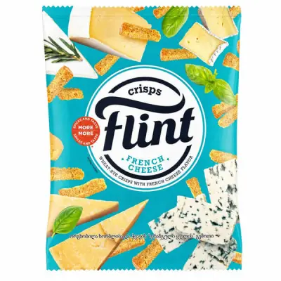FLINT WHEAT EYE CRISPS 50gr. FRENCH CHEESE