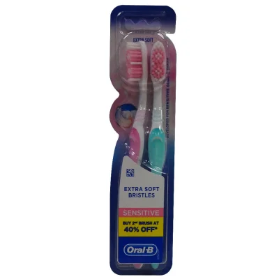 Oral B tootbrush 2 u. Sensitive extra soft 2 u.